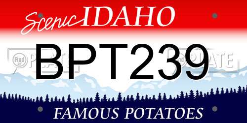 BPT239 Idaho License Plate