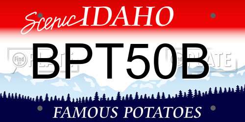 BPT50B Idaho License Plate