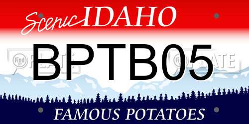 BPTB05 Idaho License Plate