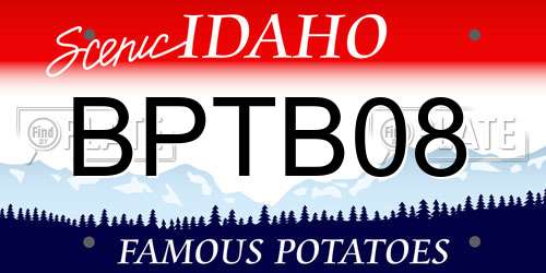 BPTB08 Idaho License Plate