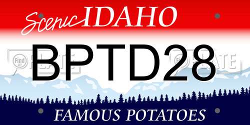 BPTD28 Idaho License Plate
