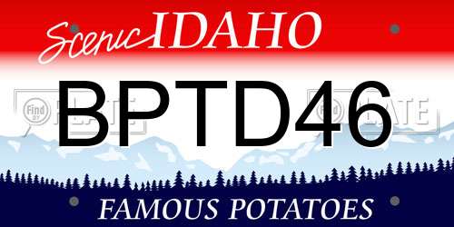 BPTD46 Idaho License Plate