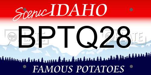 BPTQ28 Idaho License Plate