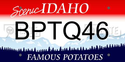 BPTQ46 Idaho License Plate