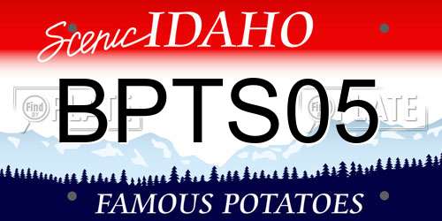 BPTS05 Idaho License Plate