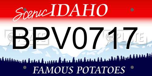 BPV0717 Idaho License Plate