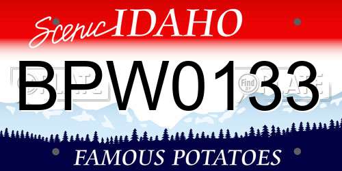 BPW0133 Idaho License Plate