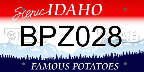 BPZ028 Idaho License Plate