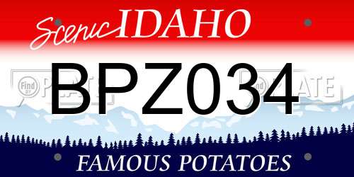 BPZ034 Idaho License Plate