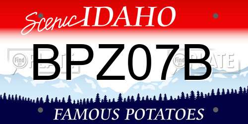 BPZ07B Idaho License Plate