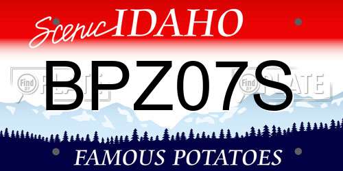 BPZ07S Idaho License Plate