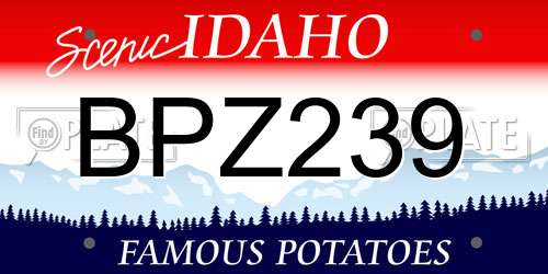 BPZ239 Idaho License Plate