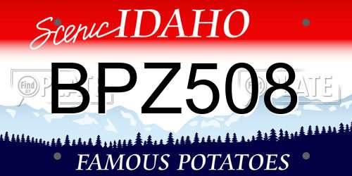 BPZ508 Idaho License Plate