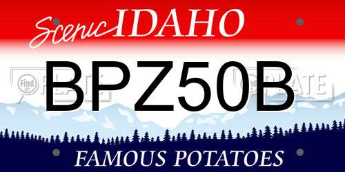 BPZ50B Idaho License Plate