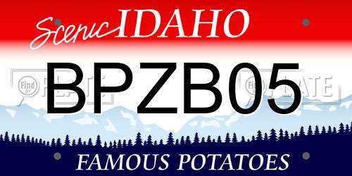 BPZB05 Idaho License Plate