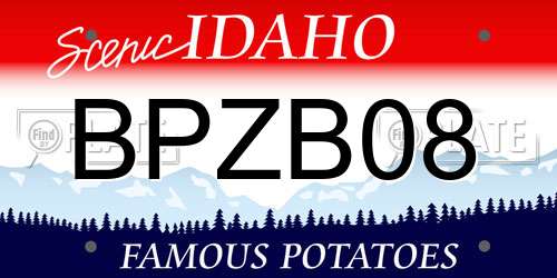 BPZB08 Idaho License Plate