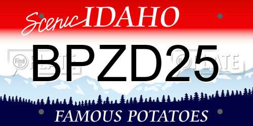 BPZD25 Idaho License Plate