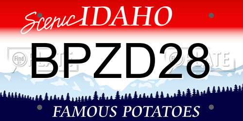 BPZD28 Idaho License Plate