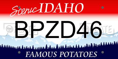BPZD46 Idaho License Plate