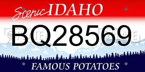 BQ28569 Idaho License Plate