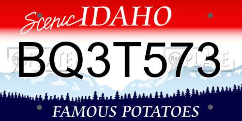 BQ3T573 Idaho License Plate