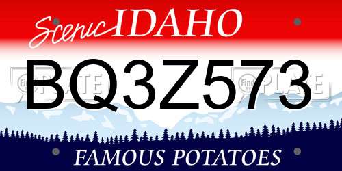 BQ3Z573 Idaho License Plate