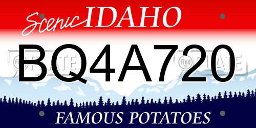 BQ4A720 Idaho License Plate