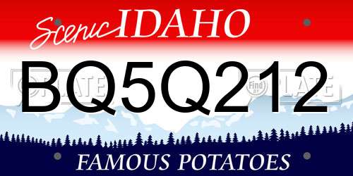 BQ5Q212 Idaho License Plate