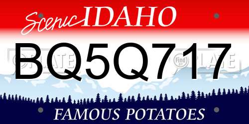 BQ5Q717 Idaho License Plate