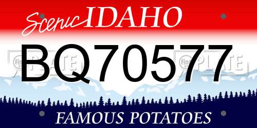 BQ70577 Idaho License Plate