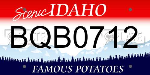 BQB0712 Idaho License Plate