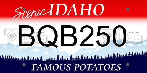 BQB250 Idaho License Plate