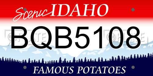 BQB5108 Idaho License Plate