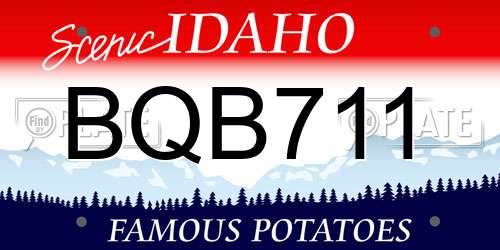 BQB711 Idaho License Plate