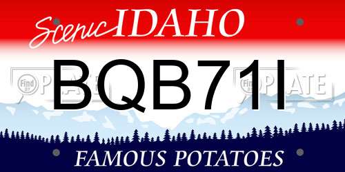 BQB71I Idaho License Plate