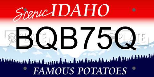 BQB75Q Idaho License Plate