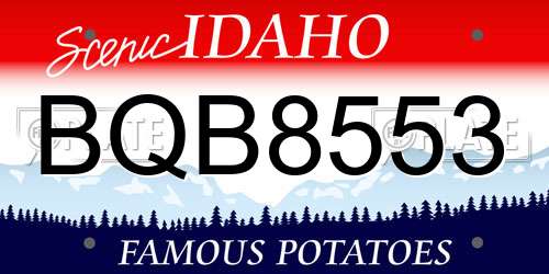 BQB8553 Idaho License Plate
