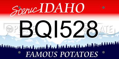 BQI528 Idaho License Plate