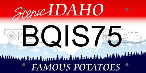 BQIS75 Idaho License Plate