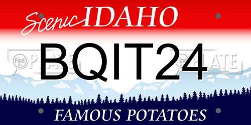 BQIT24 Idaho License Plate