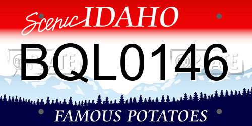 BQL0146 Idaho License Plate