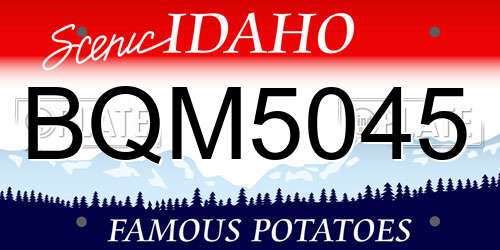 BQM5045 Idaho License Plate