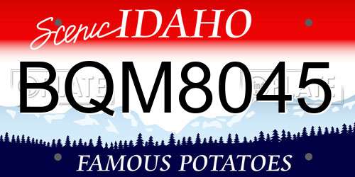 BQM8045 Idaho License Plate