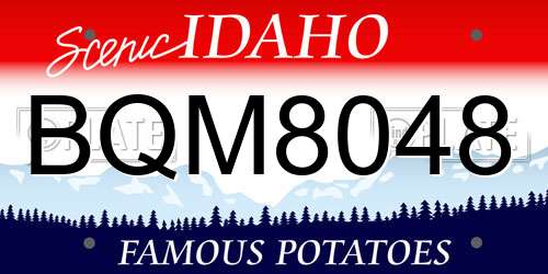 BQM8048 Idaho License Plate