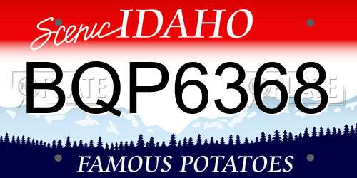 BQP6368 Idaho License Plate