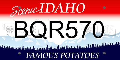 BQR570 Idaho License Plate