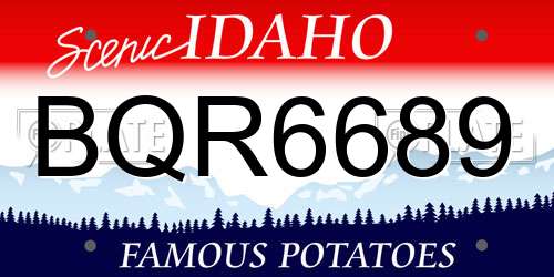 BQR6689 Idaho License Plate