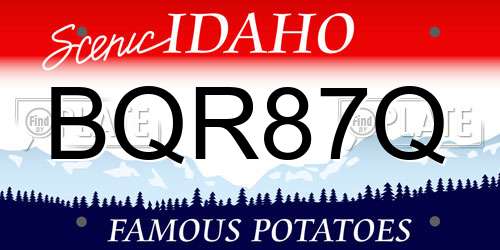 BQR87Q Idaho License Plate