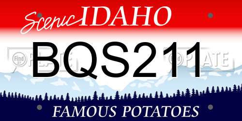 BQS211 Idaho License Plate