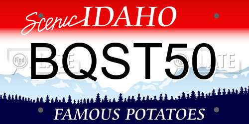 BQST50 Idaho License Plate